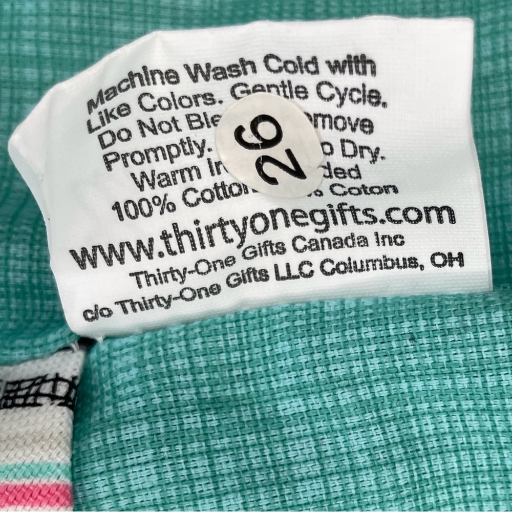 Thirty-one Retired Roundabout Party Punch Reversible Cotton Crossbody Hobo Bag - Picture 16 of 16
